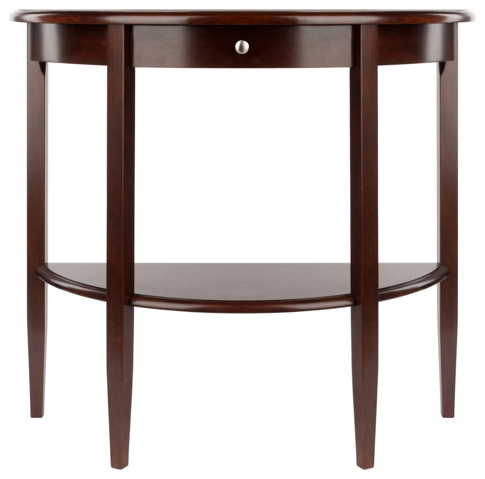 Concord Half Moon Console Table, Walnut