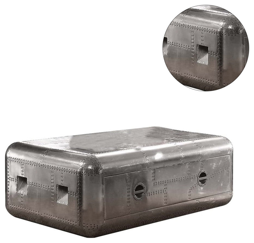 Aluminum Coffee Table with 1 Soft Closing Drawer