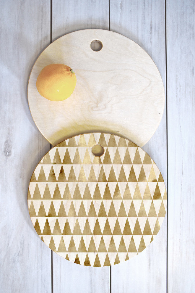 Georgiana Paraschiv Triangle Pattern Cutting Board Round