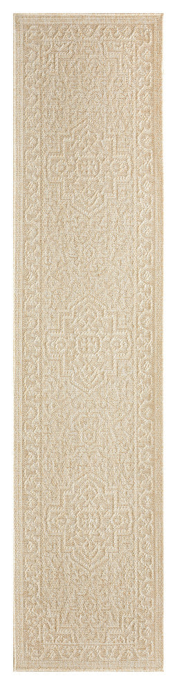 Nourison Tulum 2' x 6' Cream Outdoor Rug