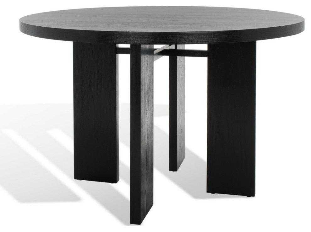 Safavieh Couture Calamaria Round Wood Dining Table, Black