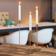 Modernist Tulip Top 3 Piece Gold Taper Candle Holder Set