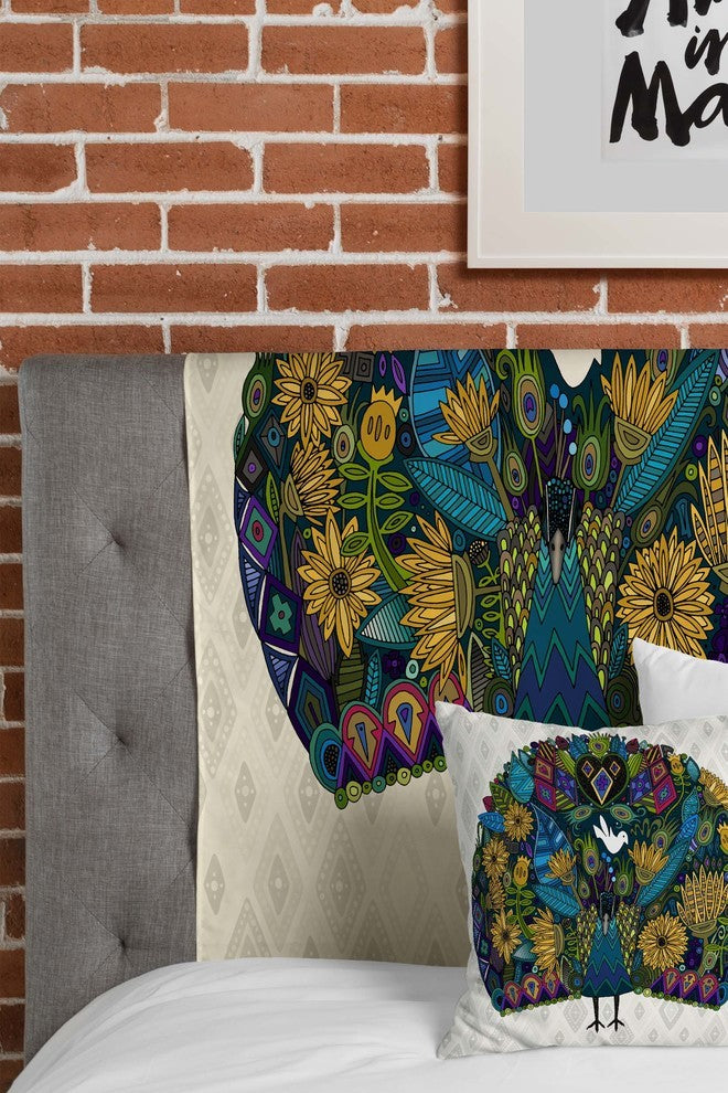 Deny Designs Sharon Turner Peacock Garden Tapestry