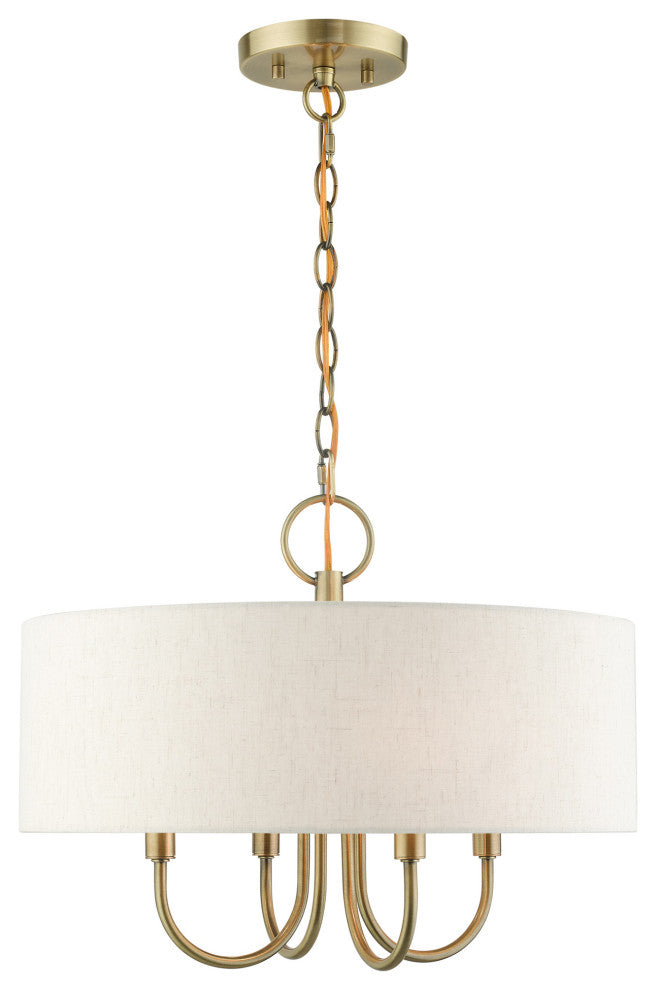 Antique Brass Transitional, Pendant Chandelier