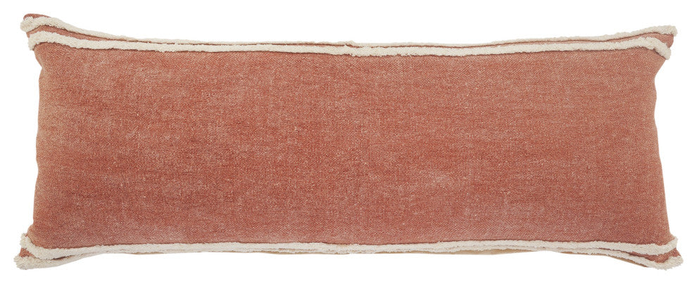 Soft Striped Cinnamon Throw Pillow, 14" X 36"