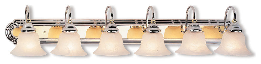 Livex Lighting 6 Light Polished Chrome & Pb Bath Light - 1006-52