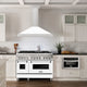 48" Stainless Steel Range Hood, White Matte Shell and Stainless Steel