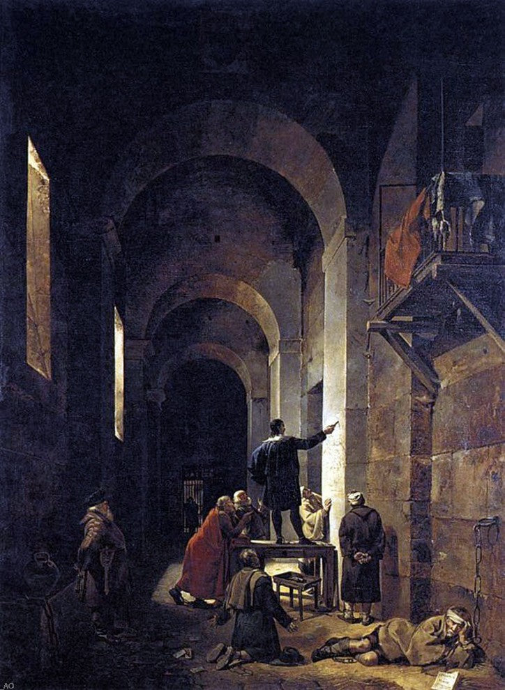 Francois-Marius Granet Stella in Prison - 21" x 28" Premium Canvas Print