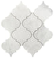 Carrara Arabesque Interlocking Honed Mosaic Tile, Sample