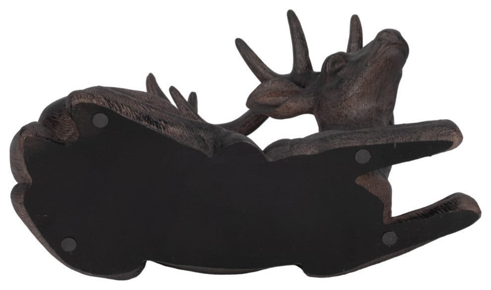 Sagebrook Home Brown Resin Deer, Sitting Sculpture Figurine