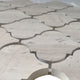 12"x10.5" Marble Mosaic Tile, LanternCollection, White Oak, Arabesque, Polished