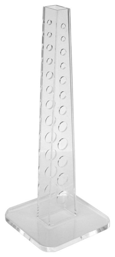 OnDisplay Acrylic Cosmetic Brush Organization Tower - Handmade Clear Acrylic Ma