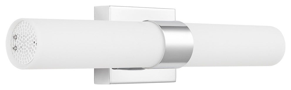 Perpetua LED 22" Bathroom Vanity Light With End Caps, Polished Chrome