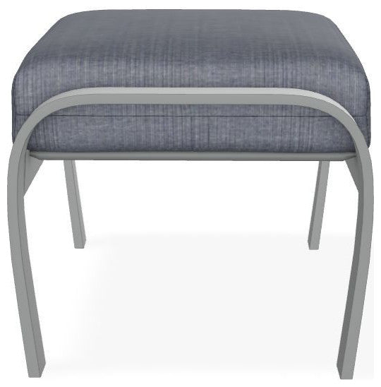 Belle Isle Cushion Outdoor Ottoman, Proven Denim/Graphite