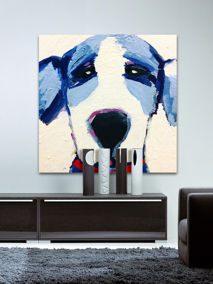 "Little Pup" Painting Print on Wrapped Canvas, 32"x32"