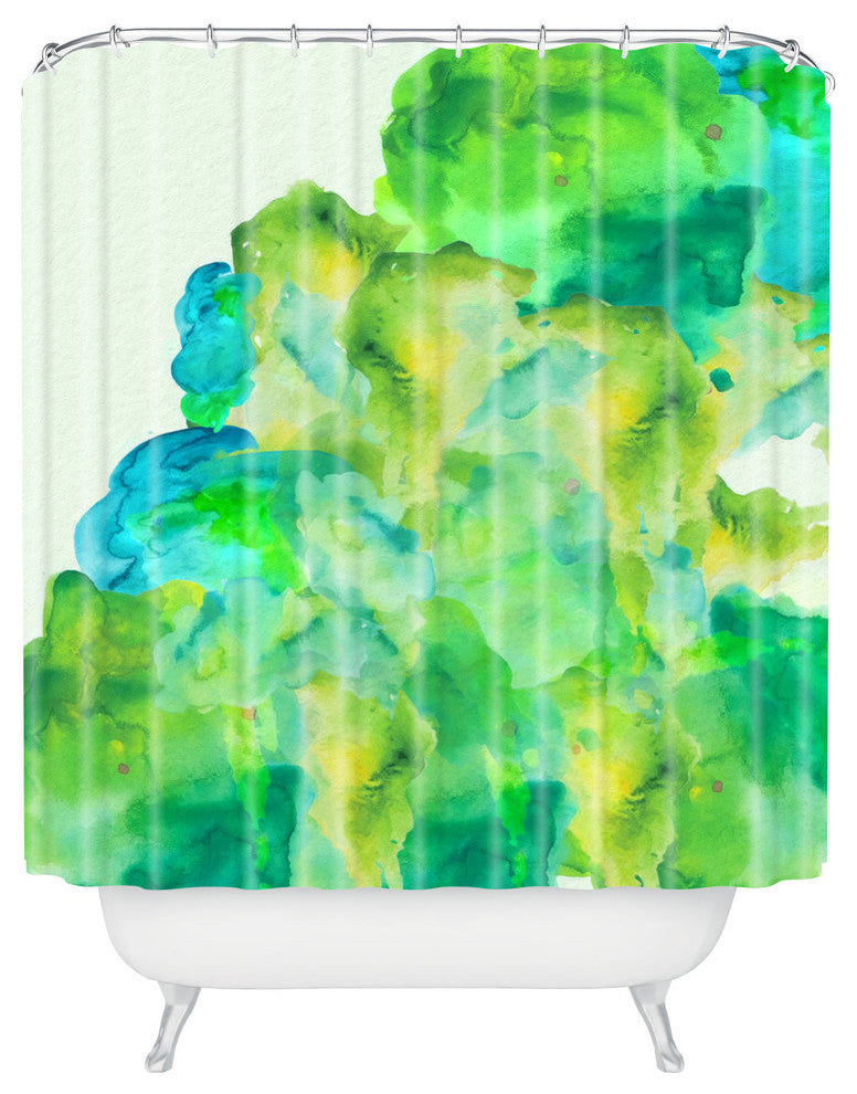 Deny Designs Viviana Gonzalez Watercolor Love 3 Shower Curtain