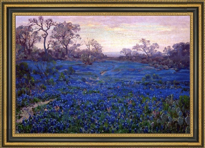 Julian Onderdonk Bluebonnets at Twilight, near San Antonio Canvas Print, 16"x24"