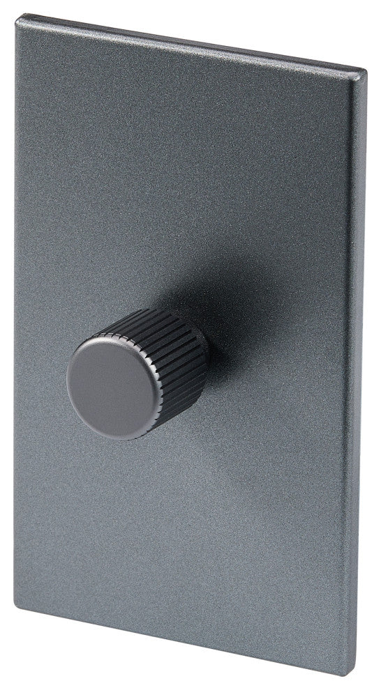 Single Rotary Wall Dimmer, Graphite