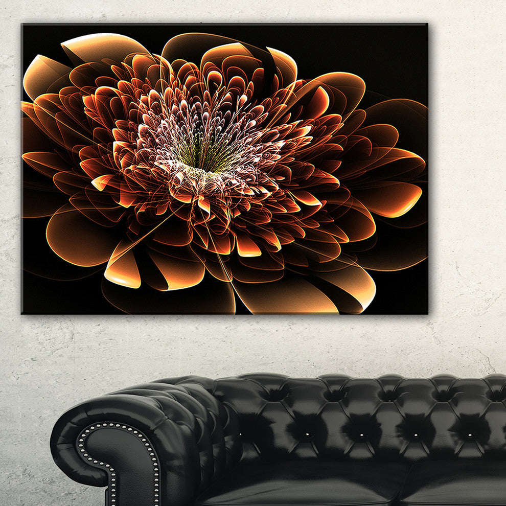 "Brown Fractal Flower" Canvas Art Print, 40"x30"