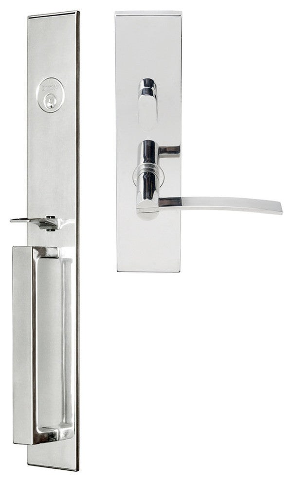 Horizon Lever, Mortise Entry Handleset, RHR, Polished Stainless Steel