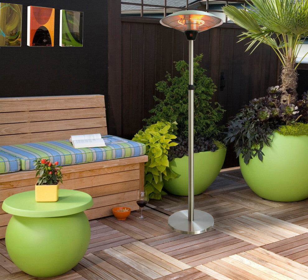 Infrared Electric Outdoor Heater, Freestanding