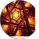 Fractal Mandala Design, Abstract Digital Art Round Wall Art, 23"