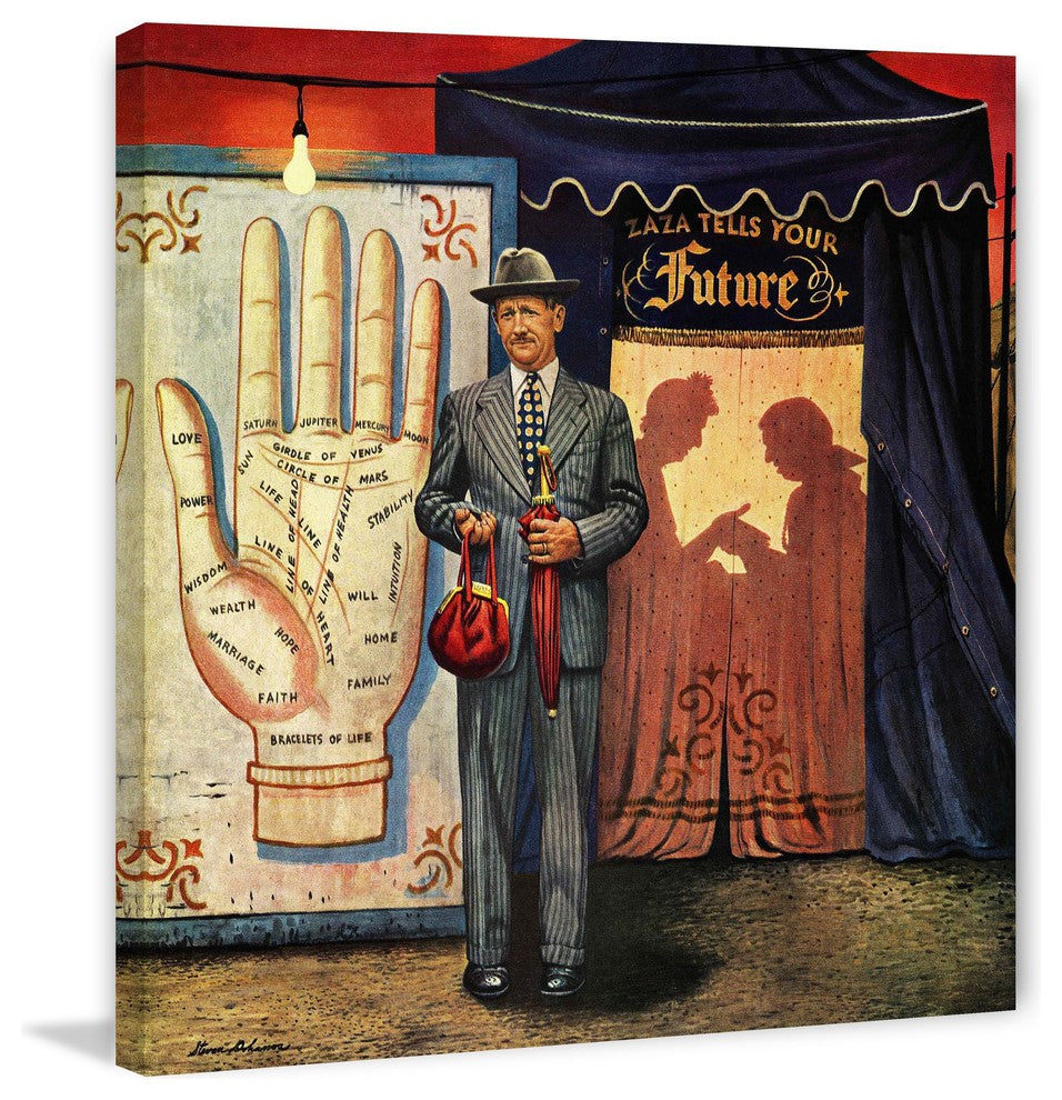 "Palmist" Painting Print on Canvas by Stevan Dohanos