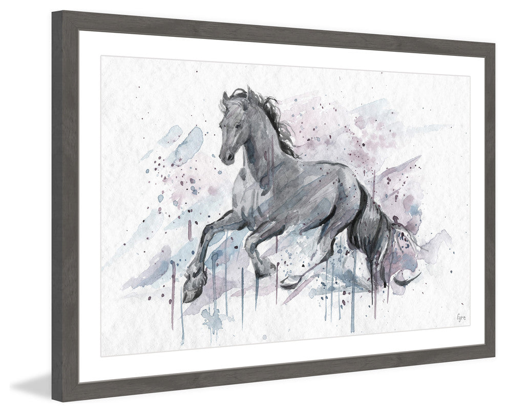 "Graceful Horse" Framed Painting Print, 24"x16"