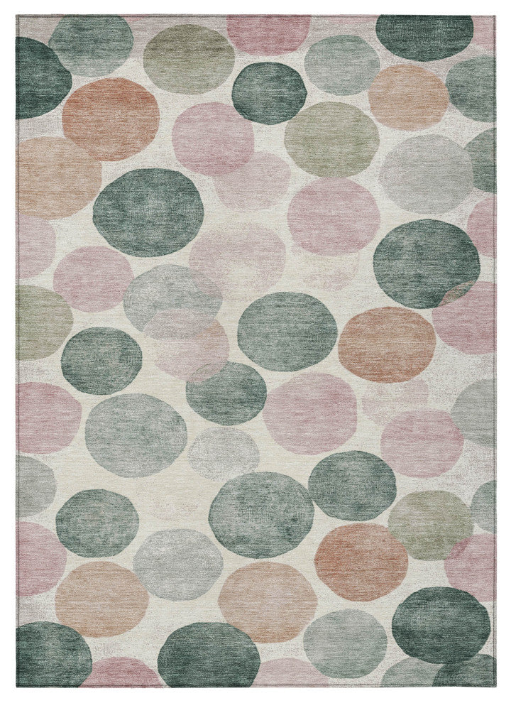 Machine Washable Indoor/Outdoor Chantille ACN1898 Salmon 8' x 10' Rug
