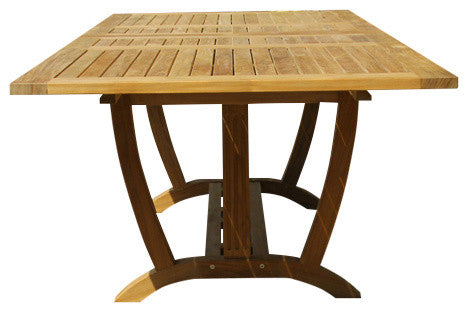 Deluxe Rect Extension Teak Table