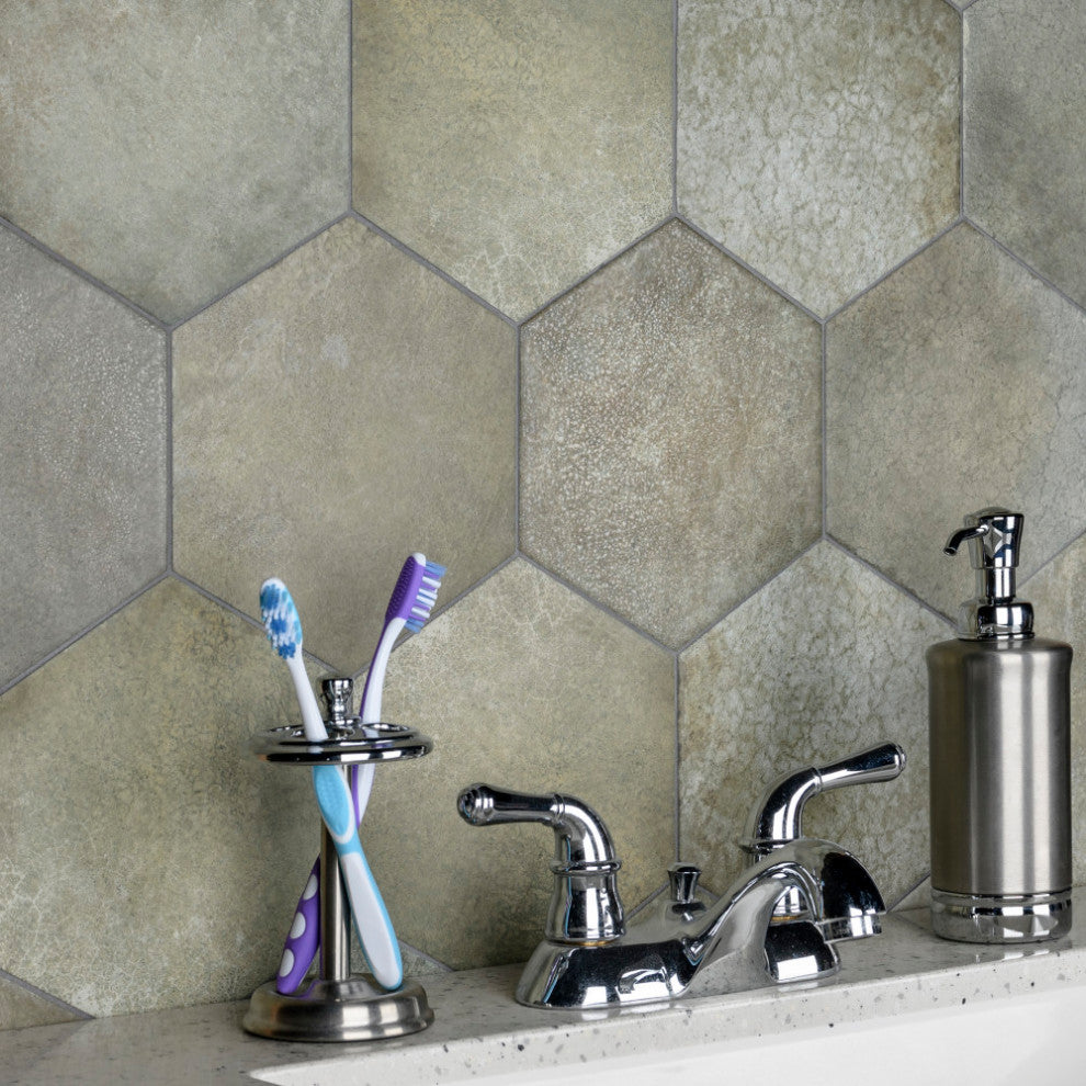 Heritage Hex Jungle Porcelain Floor and Wall Tile