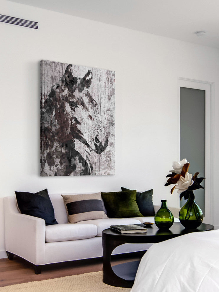 "Black Braid" by Irena Orlov Painting Print Wrapped Canvas, 24x36