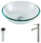 ANZZI Etude Series Deco-Glass Vessel Sink with Fann Faucet