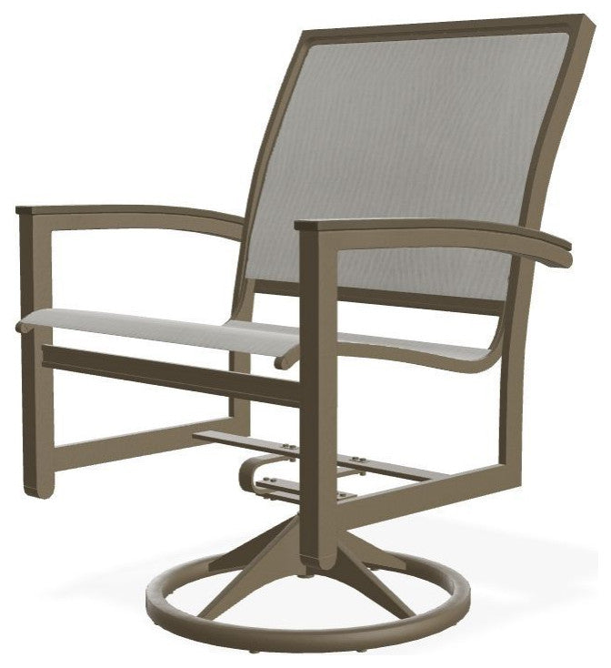 Bazza Sling Outdoor Swivel Rocker, Augustine Oyster/Beachwood