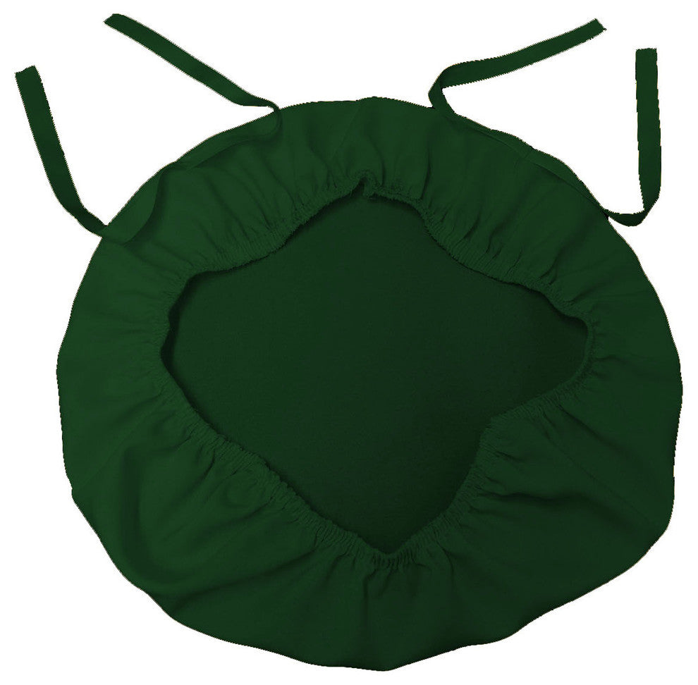 LA Linen Chiavari Chair Cushion Cover, Set of 4, Green Hunter