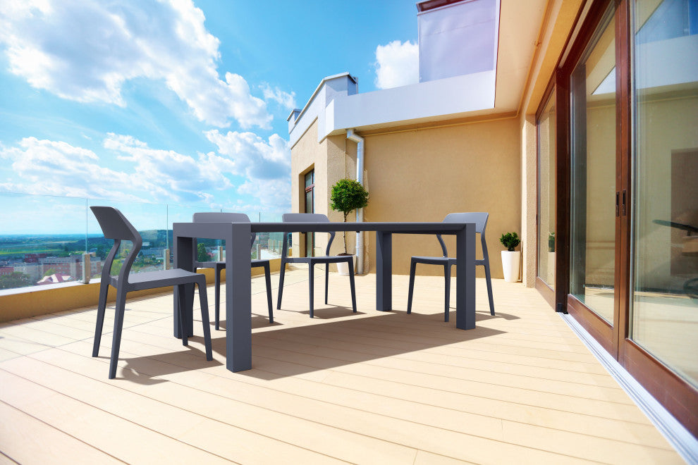 Snow Dining Chair, Dark Gray, Set of 2