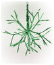 10"H Indoor Christmas Twig 3D Hanging Snowflake Ornament with LED Lights, Green