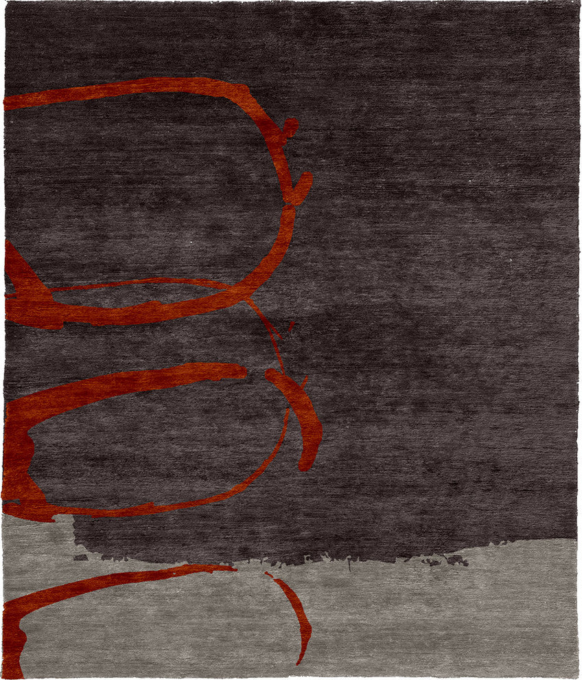 Ankou C Hand Knotted Tibetan Rug, 6' Square