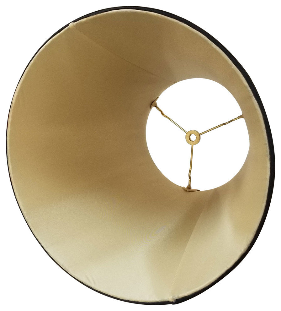 Deep Empire Side Pleat Basic Lampshade, Black, 9"x16"x12.25"