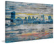 "Bridge Skyline" Print on Canvas, 18"x12"