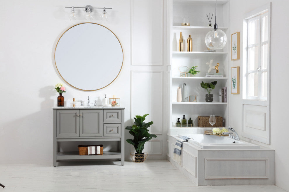 Matilda 42" Single Bathroom Vanity Set, Gray