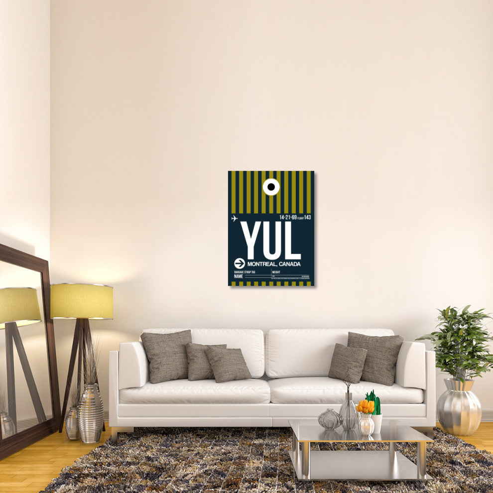 "YUL Montreal Luggage Tag 1" Fine Art Print