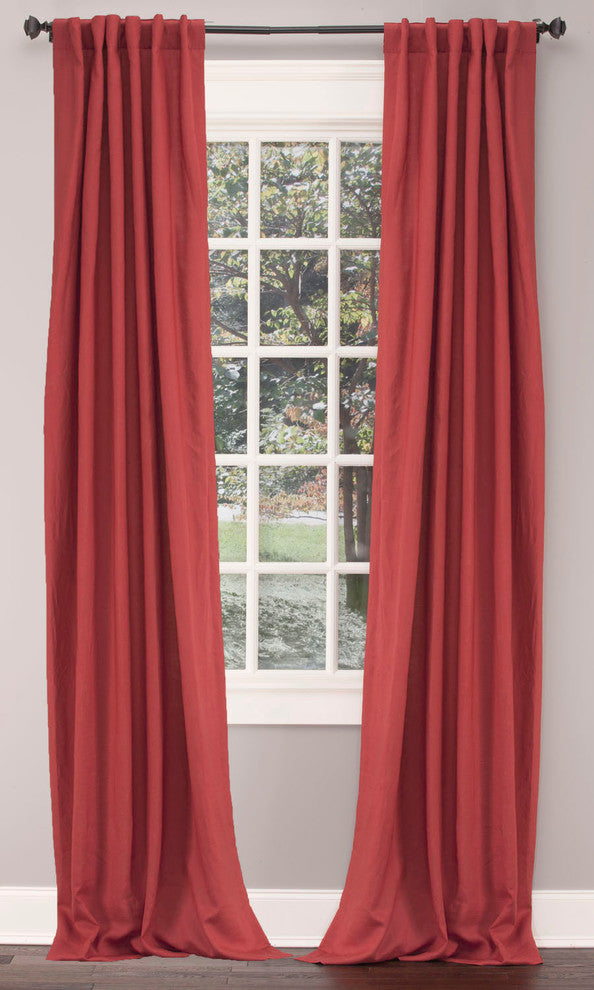 Luca Single Drapery 50"x118" Panel, Rust