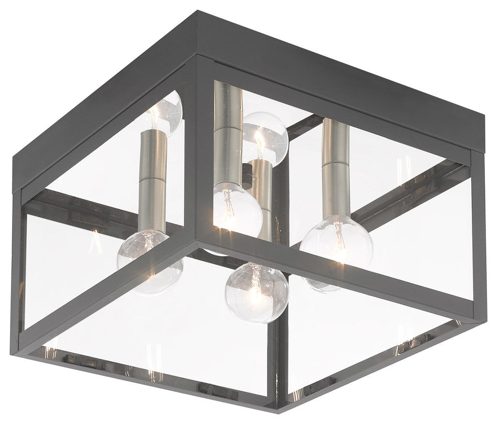 Livex Lighting Scandinavian Gray 4-Light Outdoor Ceiling Mount