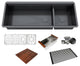 48in. Galaxy Black Undermount Single Bowl Stainless Steel Kitchen Sink Combo