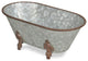 Lavande Metal Fleur-de-Lis Tub Decor - Large - Galvanized