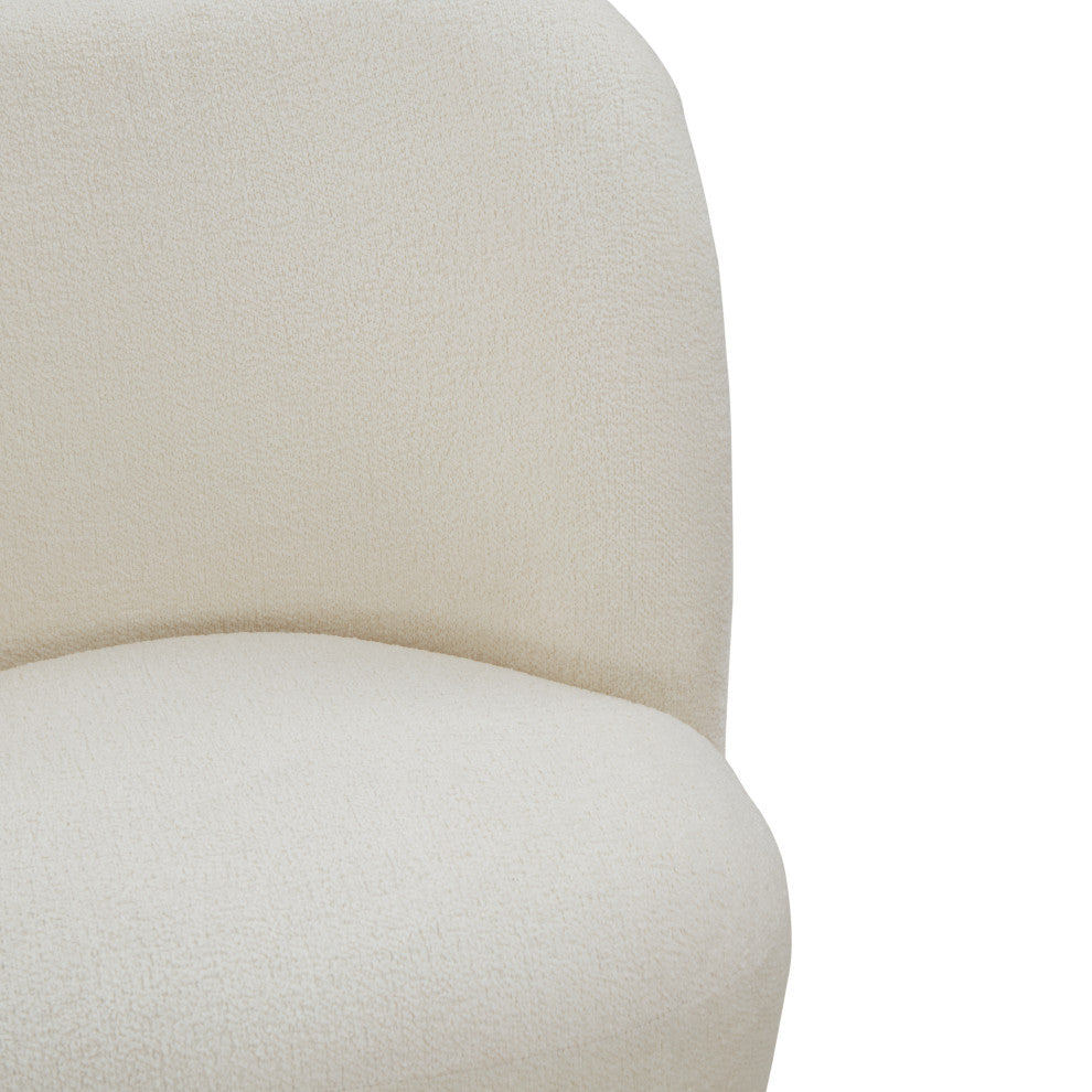 Safavieh Couture Rodolfo Boucle Accent Chair, Ivory/Natural
