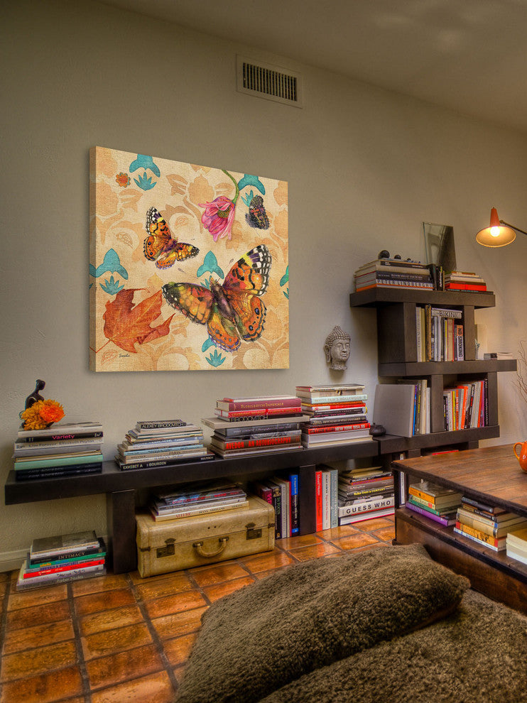 "Painted Lady Butterfly" Painting Print on Canvas by Evelia