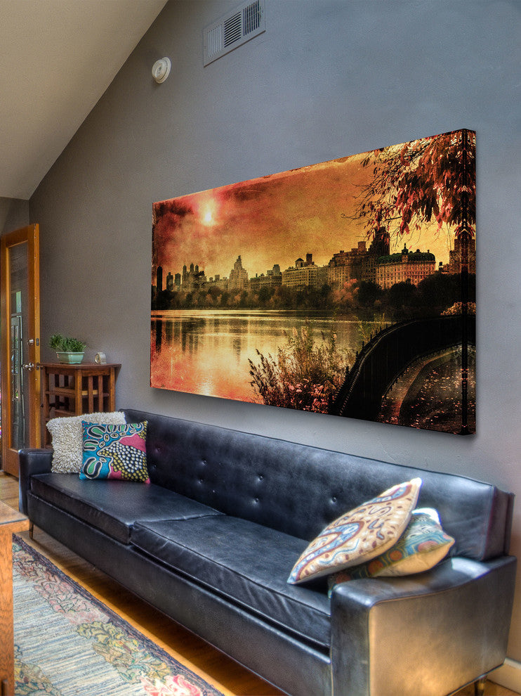 "Sunset in the Park" Painting Print on Canvas by James