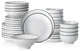 Christian Siriano Lustra Stoneware 32 Piece Dinnerware Set, White
